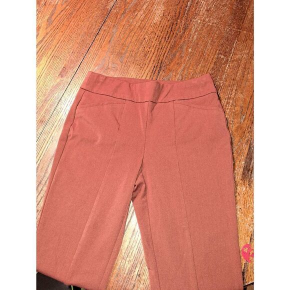 Small Chicos Size 0.5 Short So Slimming Brown Orange Elastic Waist Pull On Pants - Picture 2 of 3